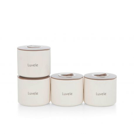 Tarros de cerámica para yogurtera Luvele – 4 x 400 ml